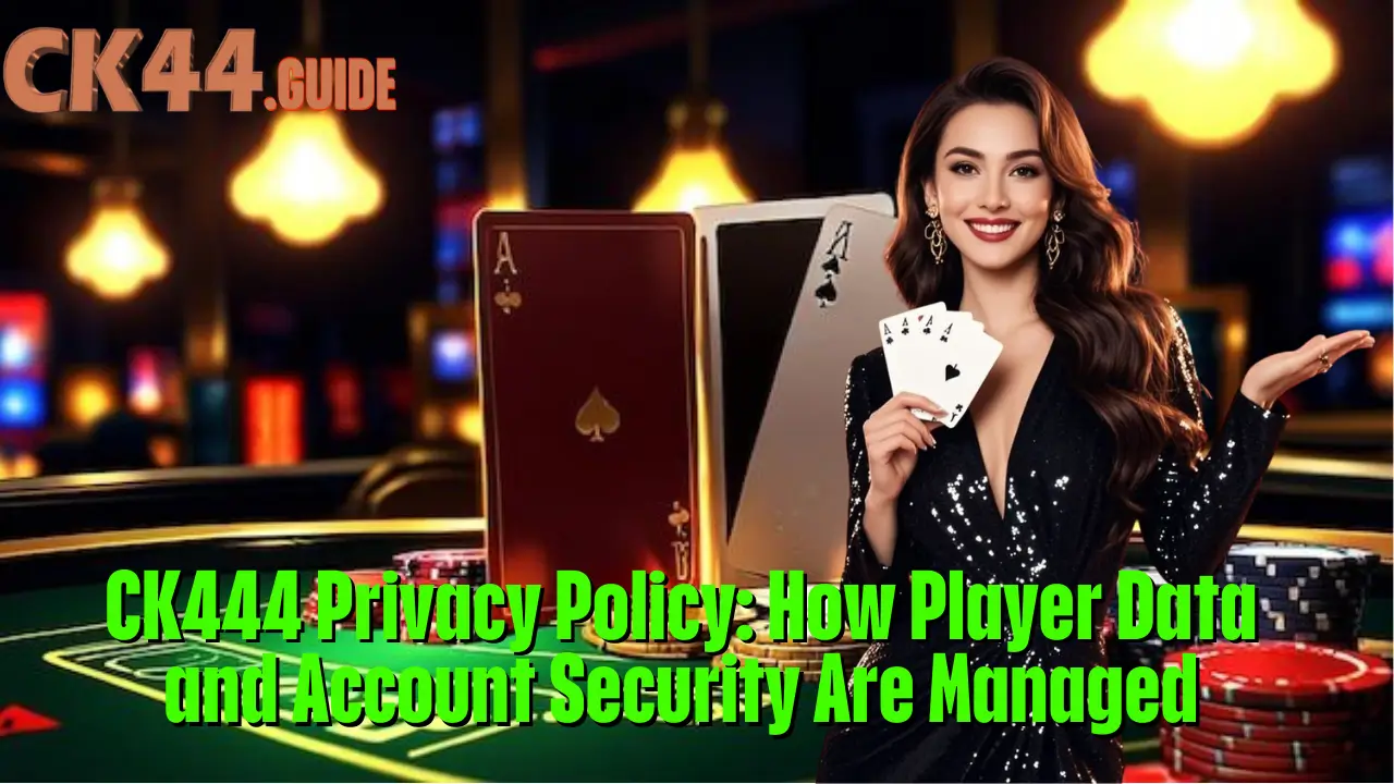 CK444 Privacy Policy: How Player Data and Account Security Are Managed 1 CK444 Privacy Policy: How Player Data and Account Security Are Managed