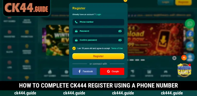CK444 Register – Quick Account Setup and Security Guide 2 Complete CK444 Register in four simple steps