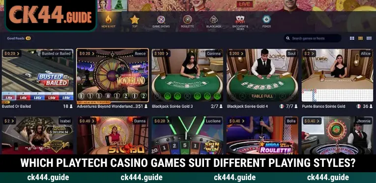 Playtech Casino at CK444 – Discover Premium Live Dealer Gaming 3 Find Playtech Casino games that match your playing style
